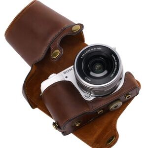 Hargedis PU Leather Camera Case for Sony ZV-E10